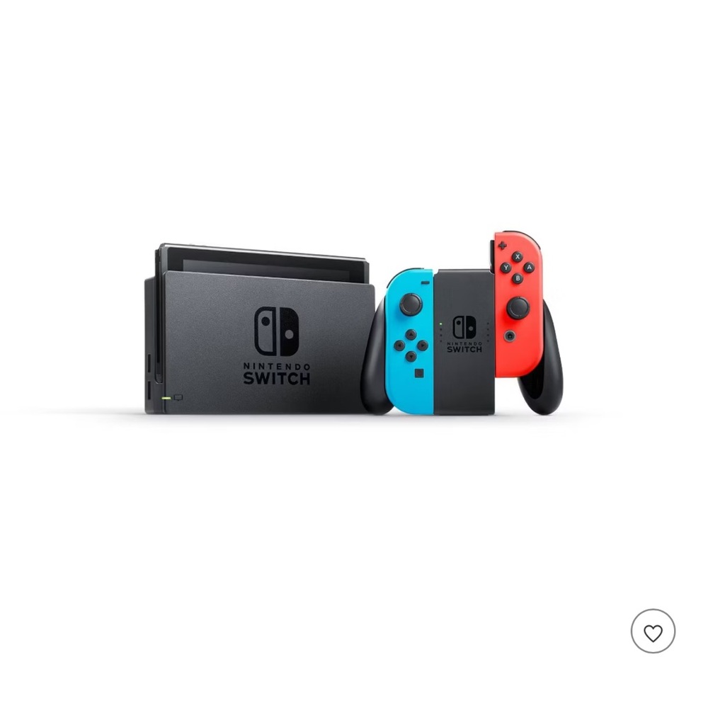 Nintendo Switch Console - Black with Neon Red and Blue